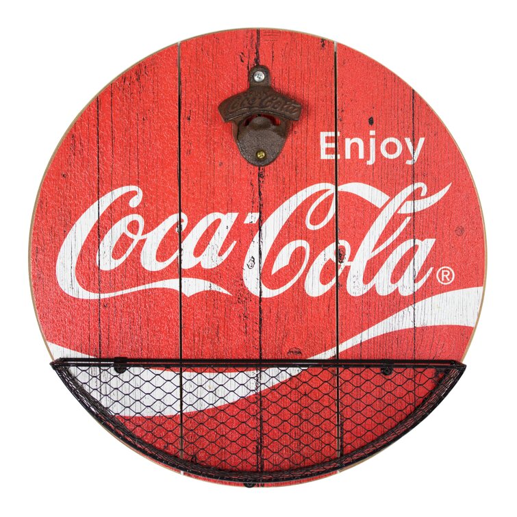 Coke Wall Mount Stationary Bottle Opener TableCraft Coca-Cola 