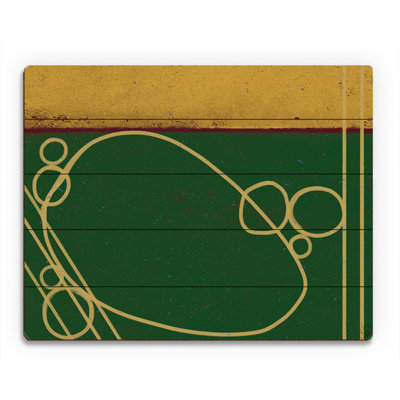 Circles on Emerald Painting Print on Plaque Click Wall Art