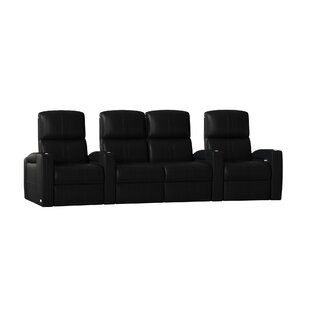 Flash HR Series Curved Home Theater Loveseat (Row Of 4) By Winston Porter