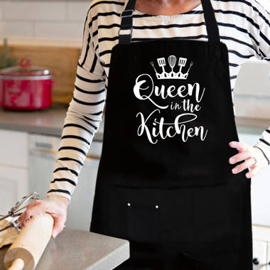 Creative Tops Creative Christmas Printed Women Kitchen Aprons Chef Apron with Gloves and Pad 