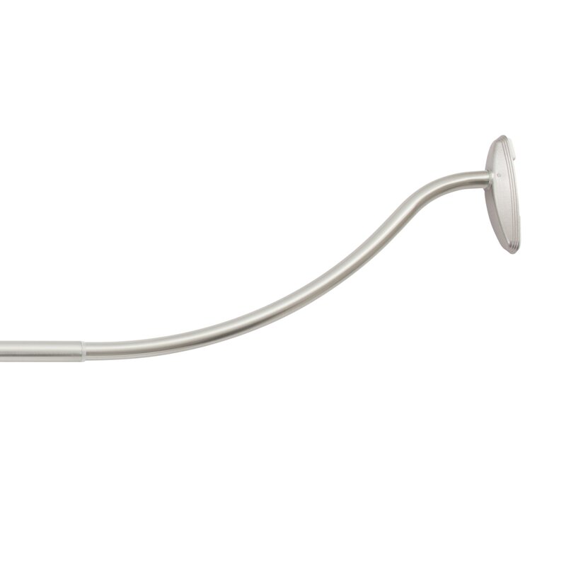 curved tension shower rod chrome