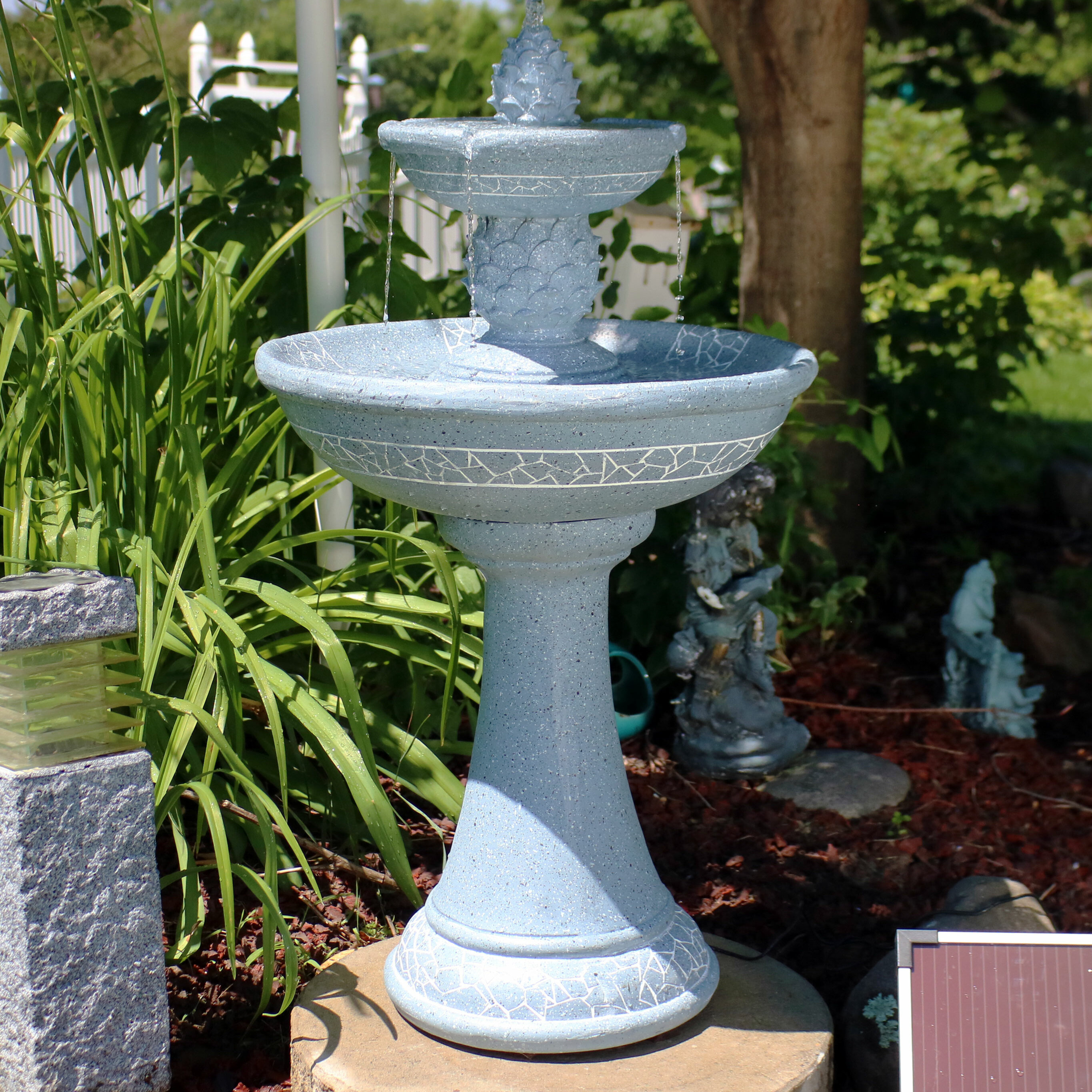 Outdoor Decor Solar Fountain Bird Bath Fountain Pump Solar