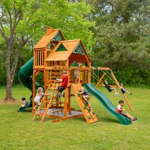 swing set with sandbox