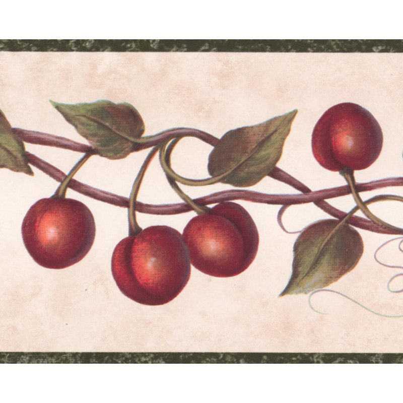 York Wallcoverings Vintage Design 15 L X 4 W Cherry On Vine