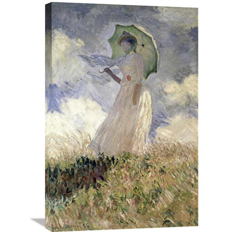 Global Gallery Woman With A Parasol Turned To The Left 1886 By