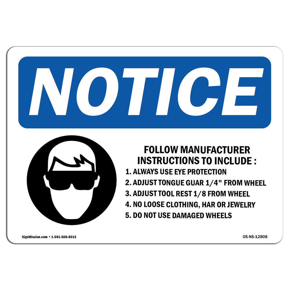 SignMission Follow Manufacturer Instructions Sign with Symbol Wayfair