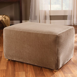 Stretch Stripe Ottoman Slipcover