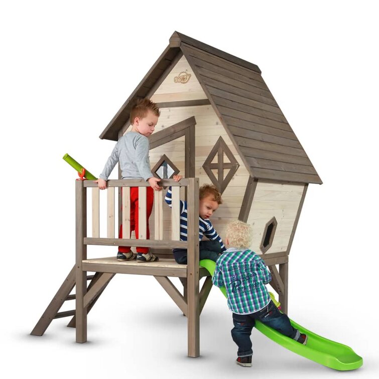 East Home Cabin XL 7.87' x 5.48' Outdoor Manufactured Wood Playhouse | Wayfair