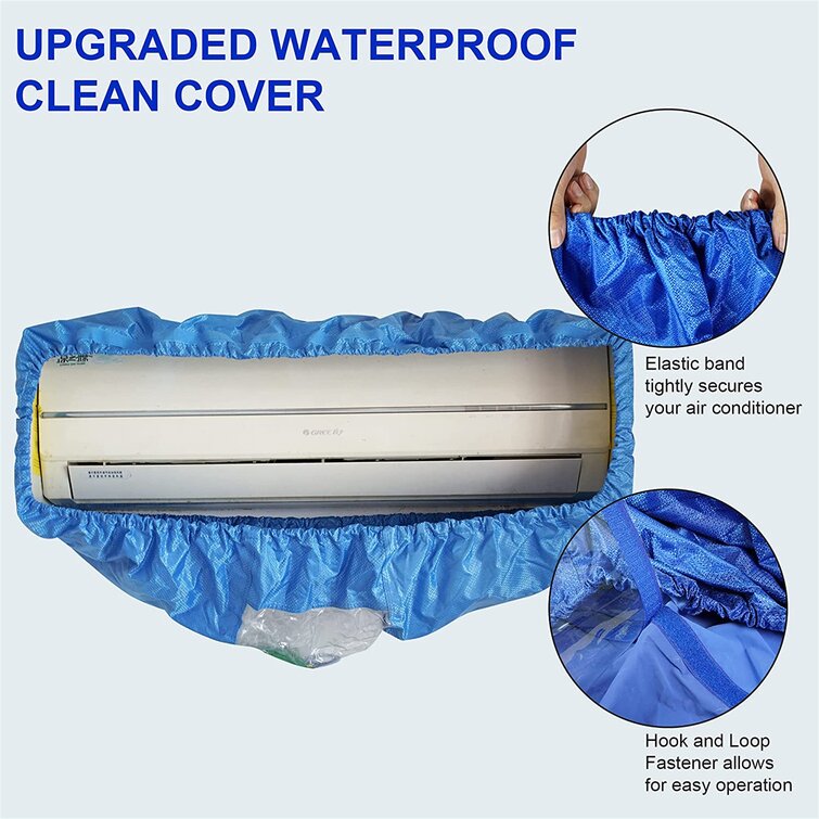 Home Hanging Air Conditioner Cleaning Dust Washing Cover Waterproof Protector 
