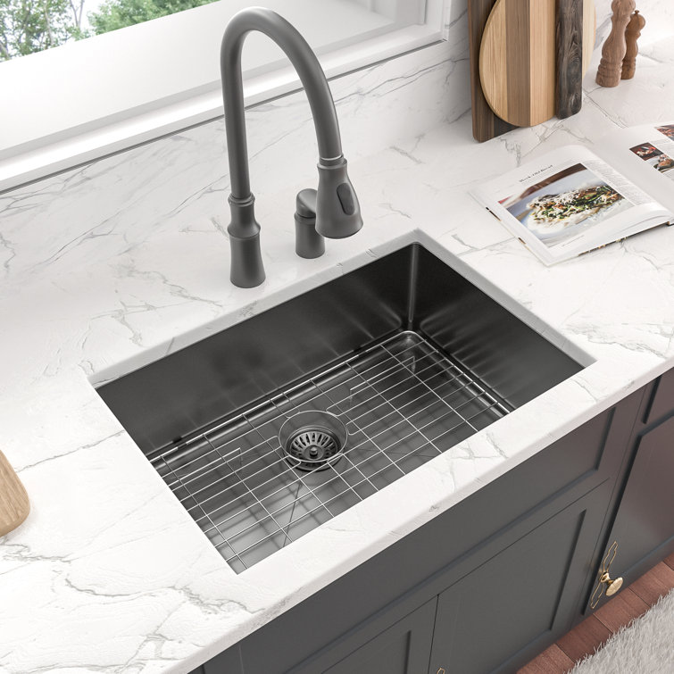 Sarlai 23 Inch Farmhouse Kitchen Sink Gunmetal Black ...