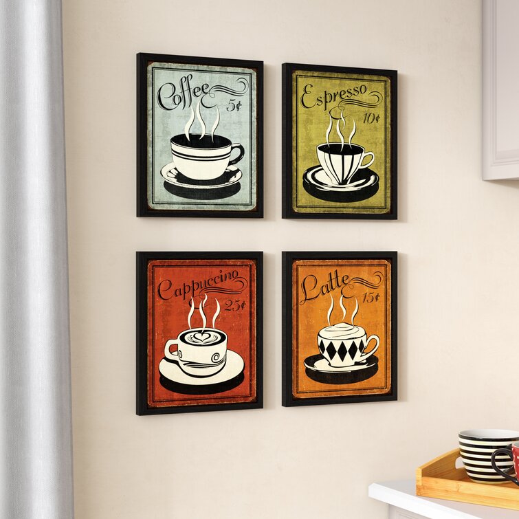 Kitchen Picture Wall Art Coffee Artwork Coffee Lover Home Decor Coffee Art Framed Coffee Poster Cafe Decor Cute Framed Hanging Poster