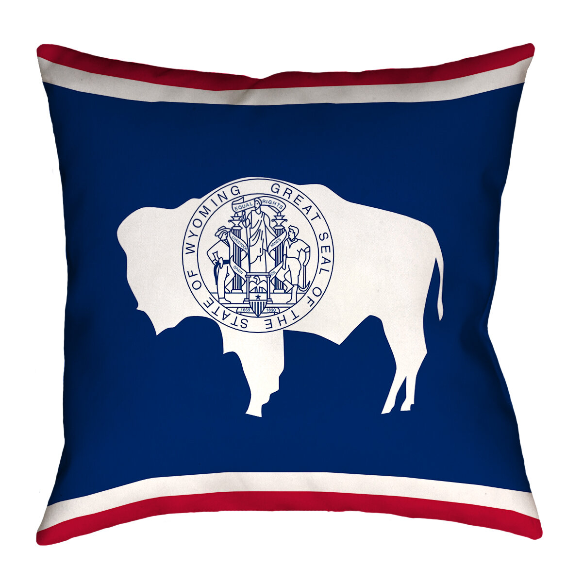ArtVerse Katelyn Smith 14 x 14 Poly Twill Double Sided Print with Concealed Zipper & Insert Wyoming Canvas Pillow 