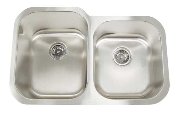 MH3221D88-S Manhattan 31" L x 20" W Double Bowl Undermount Kitchen Sink