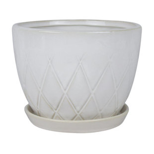 White Planter Pots You Ll Love Wayfair Severine 2 Piece Ceramic Pot Planter Set Of