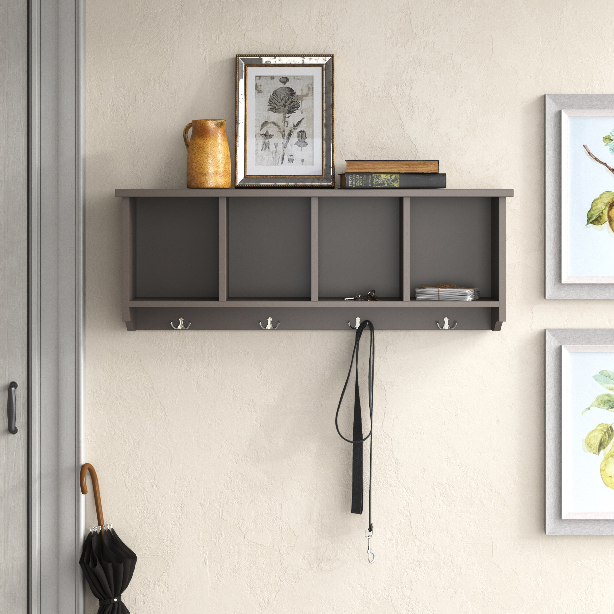 Fernleaf Kennedy 4 - Hook Wall Mounted Coat Rack with Storage & Reviews ...