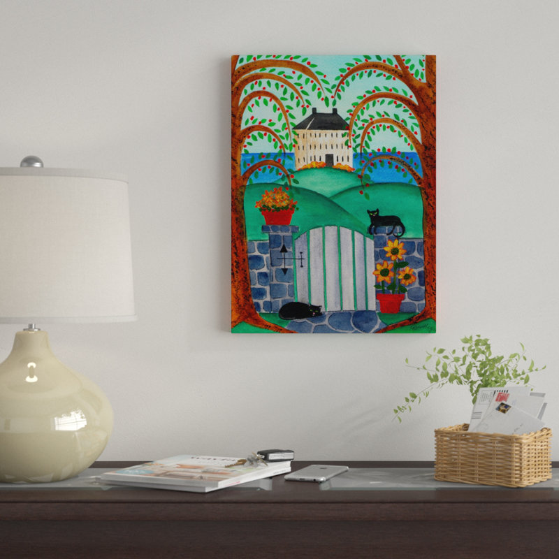 Winston Porter Two Cats By Ocean House Acrylic Painting Print On