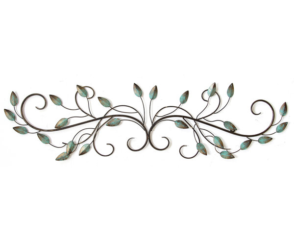 Metal Scroll Wall Decor fleur de lis living patina teal metal leaf scroll wall décor Metal Scroll Wall Decor fleur de lis living patina teal metal leaf scroll wall décor