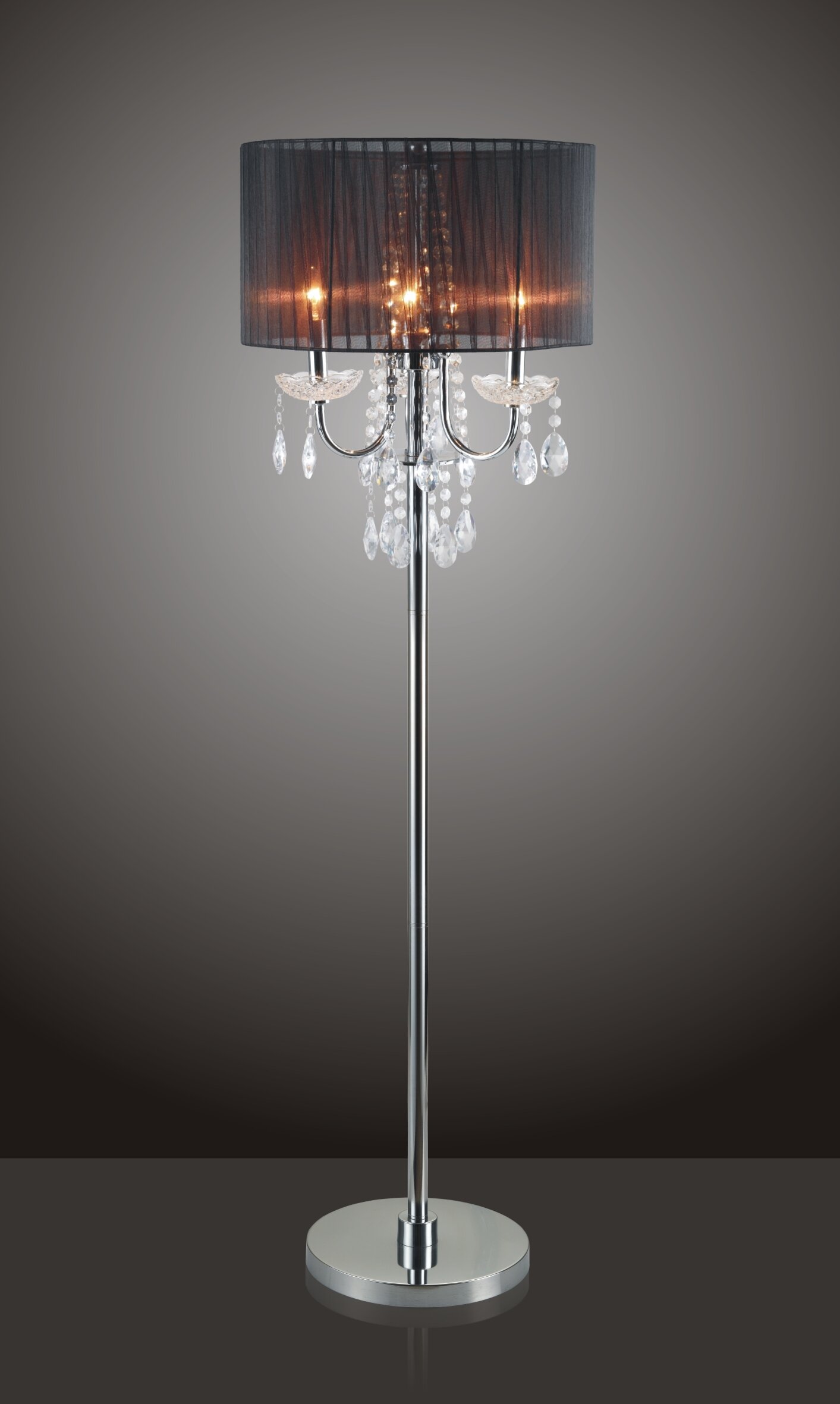 crystal glam arc lamp