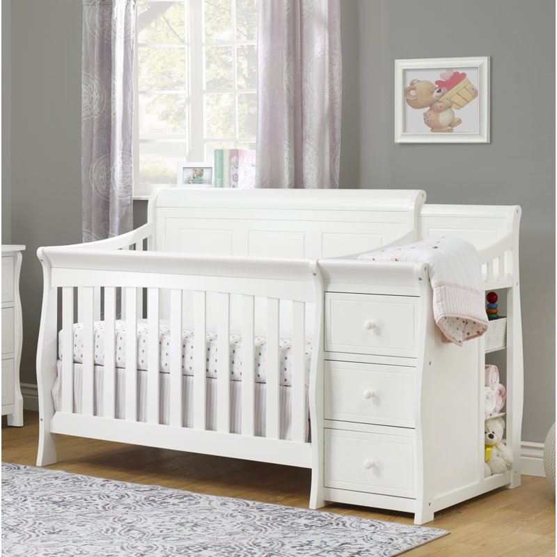 wayfair crib and changing table