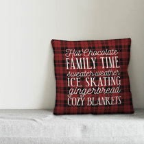 black and red plaid pillows