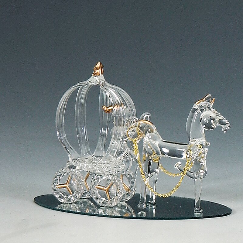 House of Hampton® Lavonne Crystal Glass Horse Figurine ...