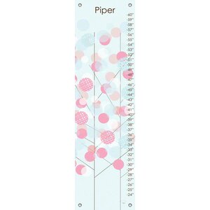 Modern Spotted Tree Personalized Canvas Growth Chart