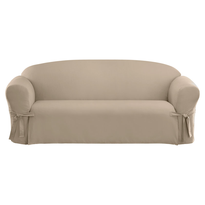 Sure Fit Cotton Duck Box Cushion Sofa Slipcover Reviews Wayfair Cotton Duck Box Cushion Sofa Slipcover