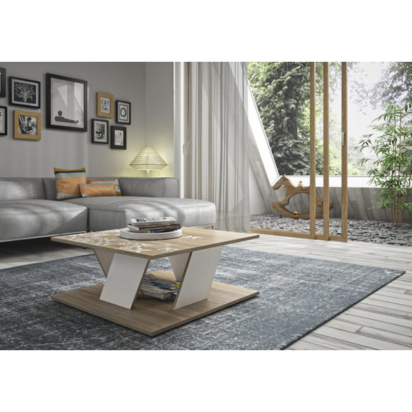 Ebern Designs Dillard Floor Shelf Coffee Table With Storage