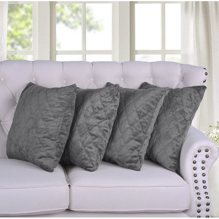 quilted throw pillow covers