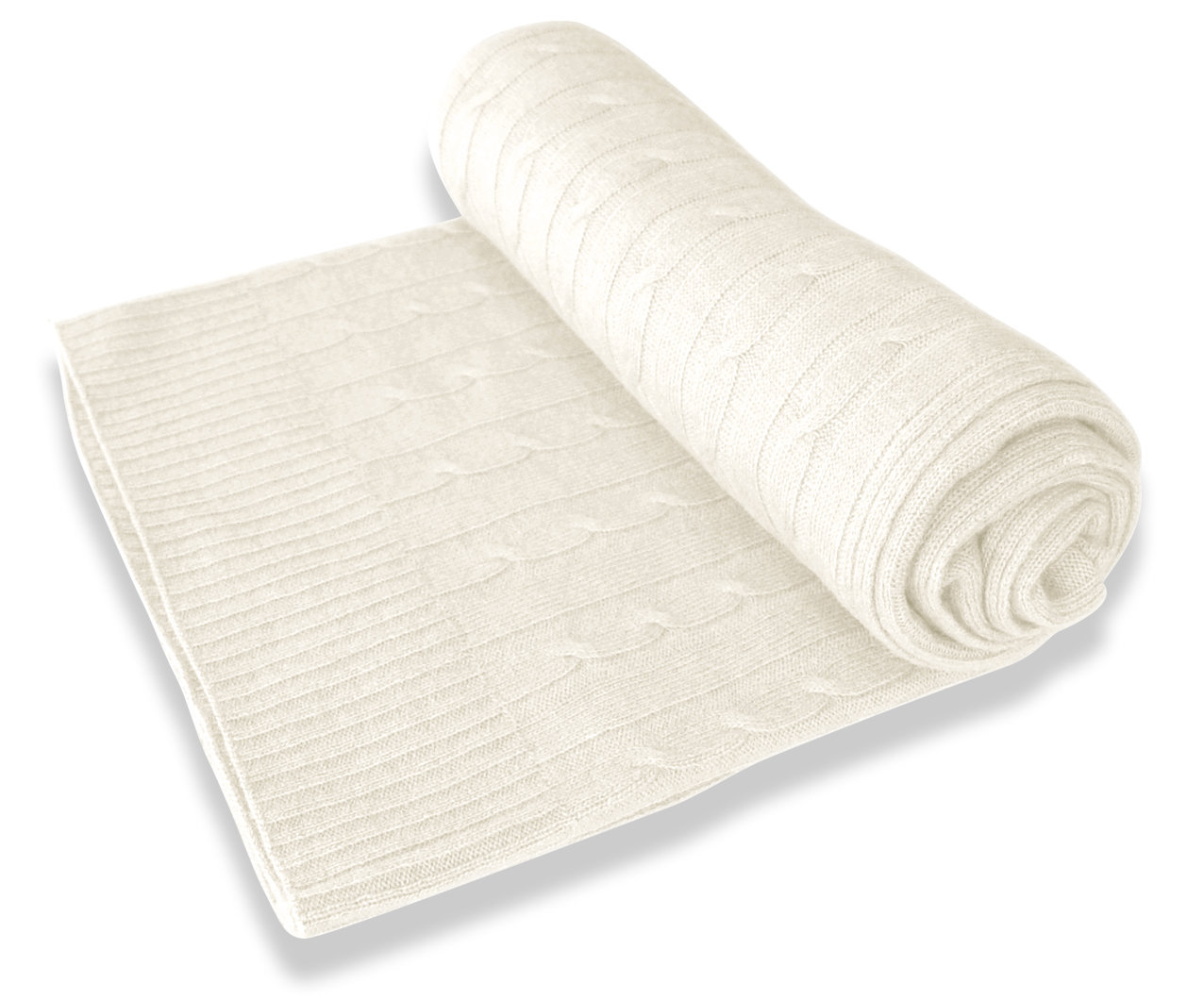 Peach Couture Cable Knit Cashmere Throw Blanket Wayfair