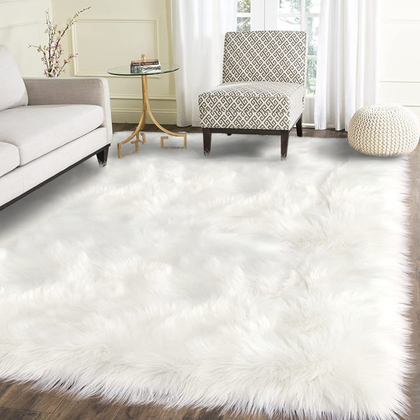 Modern Rug Anmal Print Leopard Faux Fur Rugs Extra Soft Living Room Grey Mats 