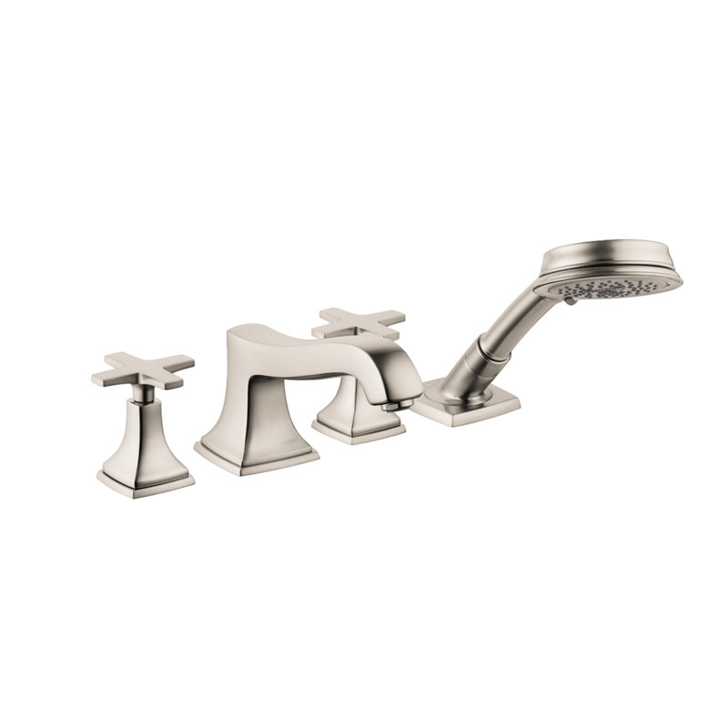 Hansgrohe Metropol Double Handle Deck Mounted Roman Tub Faucet Trim With Diverter And Handshower Perigold