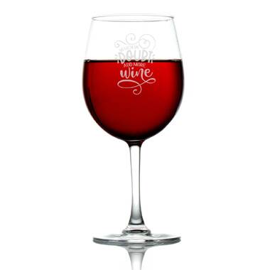 Because Trump Engraved 18 oz Wine Glass 