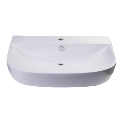 D-Bowl 2 Metal 28" Wall Mount Bathroom Sink with Overflow