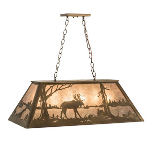 Go to store & view more images Meyda Tiffany Moose at Lake 6-Light Pendant
