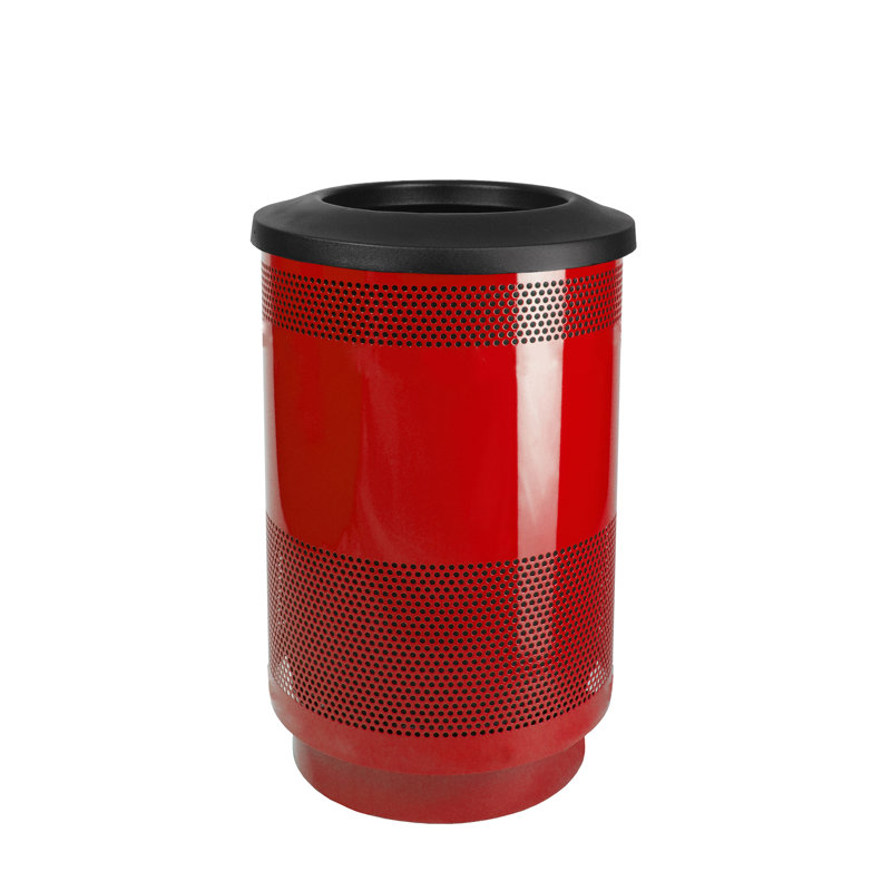 Witt Stadium Series Perforated Metal Receptacle 35 Gallon Trash Can Wayfair