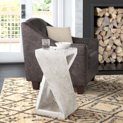 Cheikh Solid Wood Abstract End Table