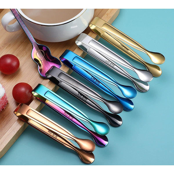 Stainless Steel Ice Cookie Sugar Tongs Kitchen Party Buffet Serving Clip Salad Bread Clamp Sugar Tong