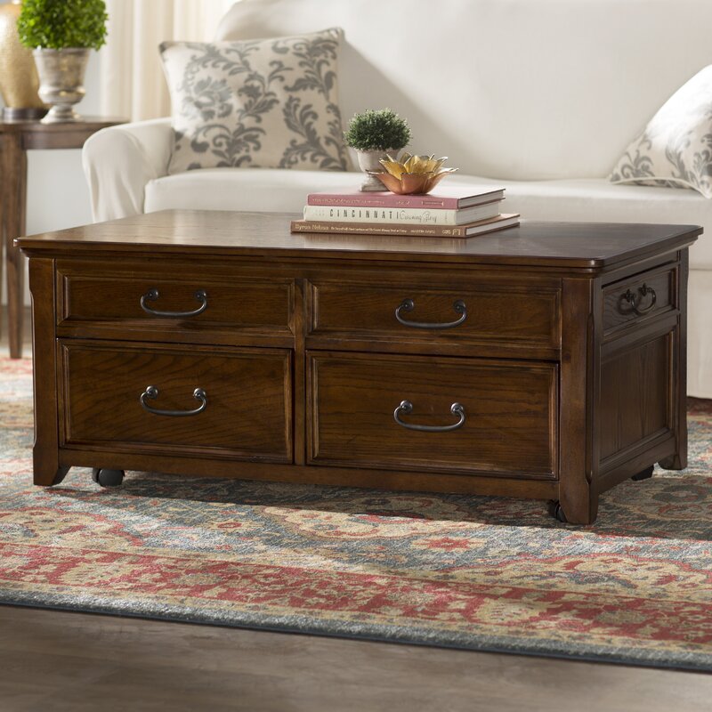 Mathis Coffee Table Trunk with Lift Top