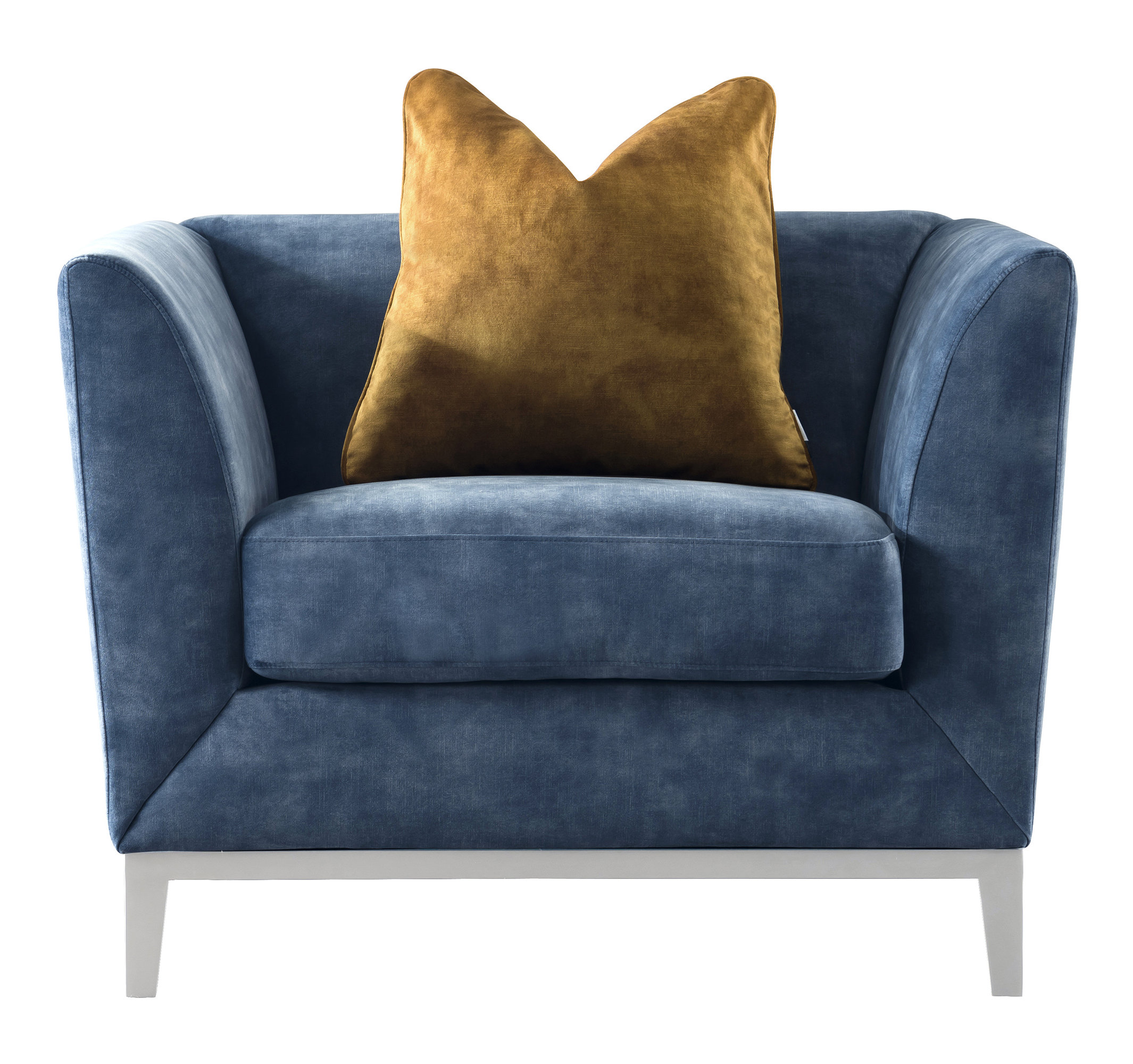 acanva midcentury modern velvet armchair