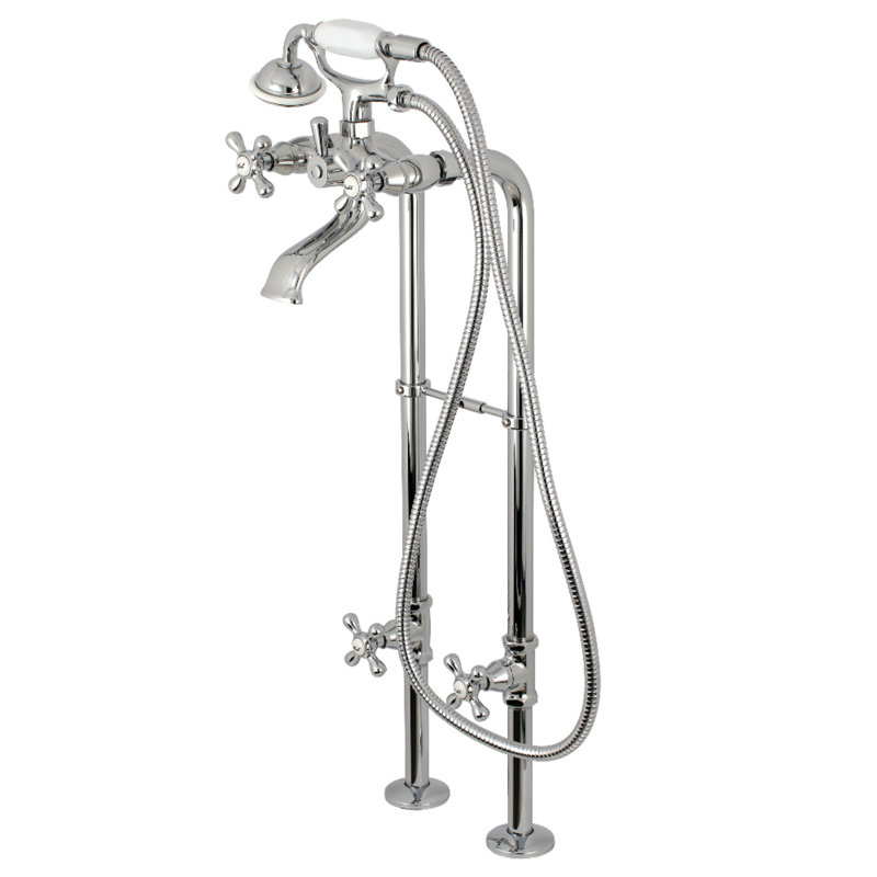 Kingston Brass Kingston Double Handle Floor Mounted Clawfoot Tub