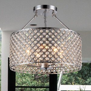 Geffrey Crystal Semi Flush Mount