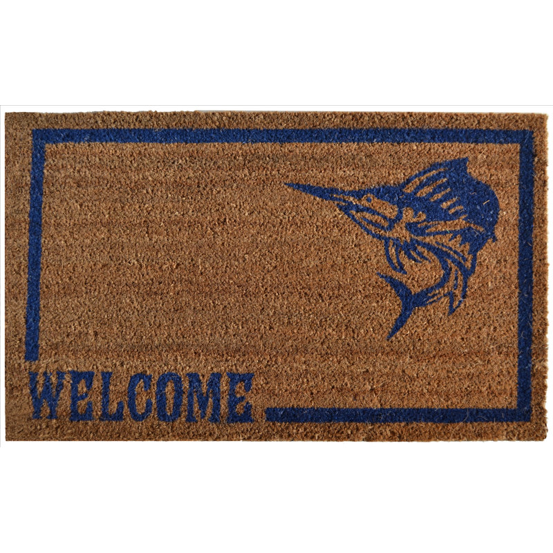Bay Isle Home Kimberley Swordfish 30 In X 18 In Non Slip Outdoor Door Mat Wayfair