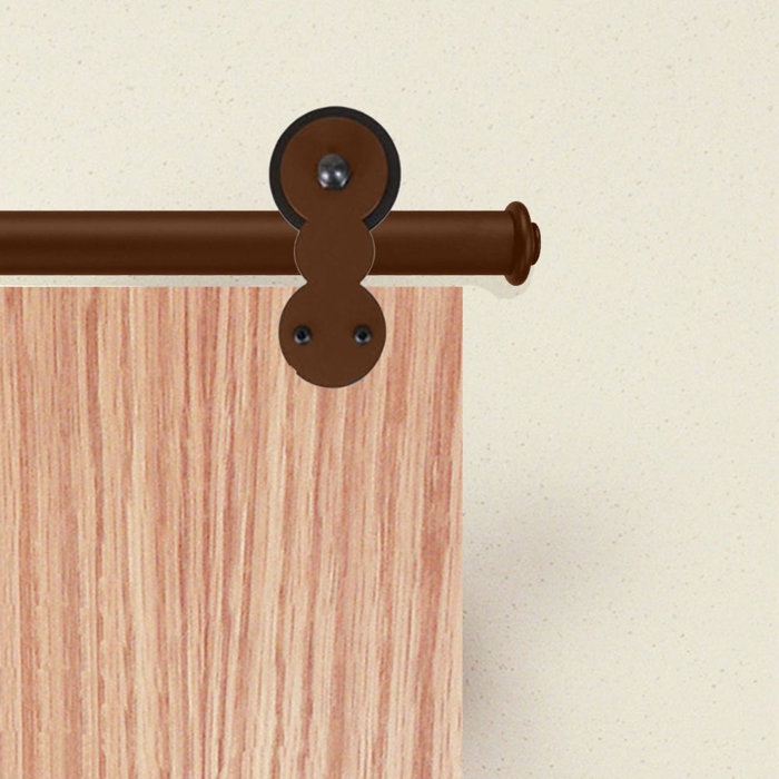 Circles Sliding Standard Single Track Barn Door Round Track And Hardware Kit