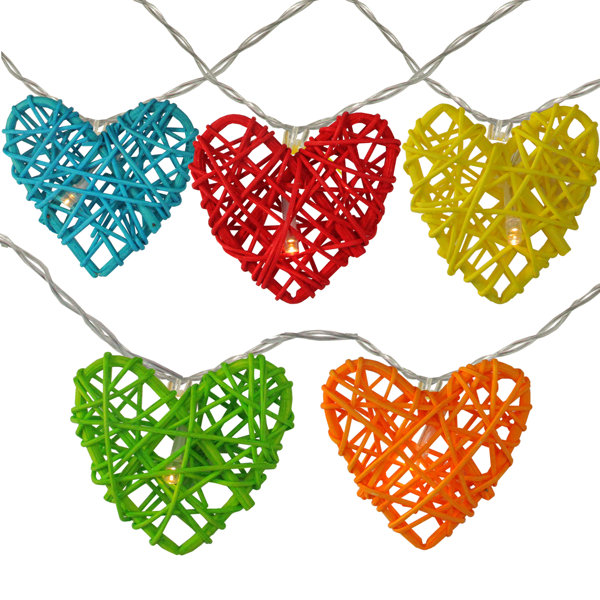 The Party Aisle Battery Operated Valentine's Day Heart LED 10 Light