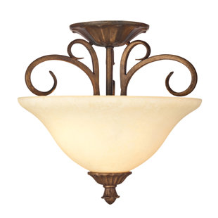Go to store & view more images Fleur De Lis Living Gosnold 2-Light Semi-Flush Mount