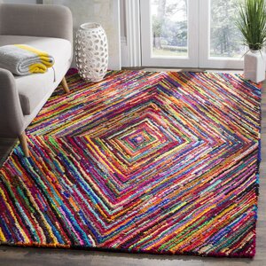 Celise Hand-Tufted Pink/Blue/Yellow Area Rug