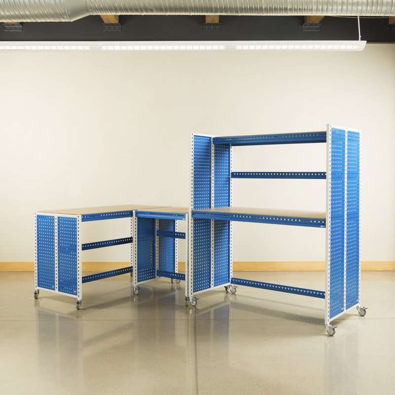 Learniture Creation Station Makerspace Set One Tall Workbench 60 L X 30 D X 70 H One Workbench 30 L X 30 D X 36 H One Workbench 60 L X 30 D X 36 H Wayfair