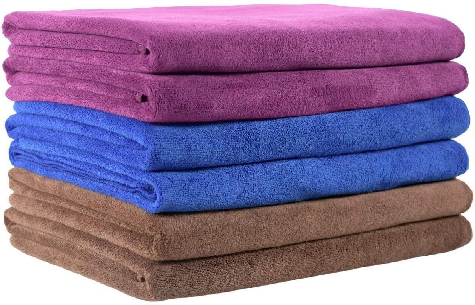 Yoga Mat Towels Combo Prmium Microfiber Towels Set Purple 