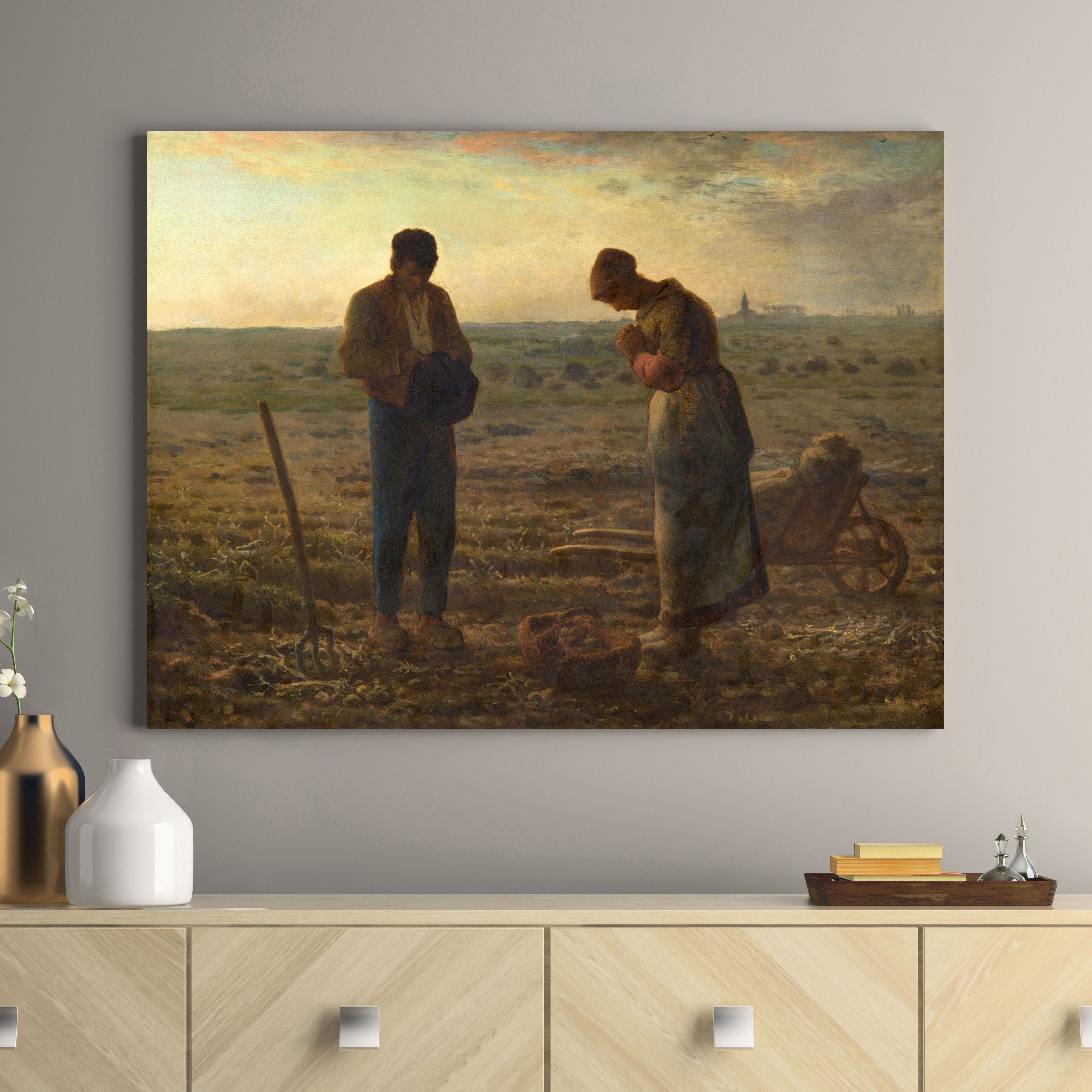 Fleur De Lis Living The Angelus by Jean-François Millet - Unframed ...